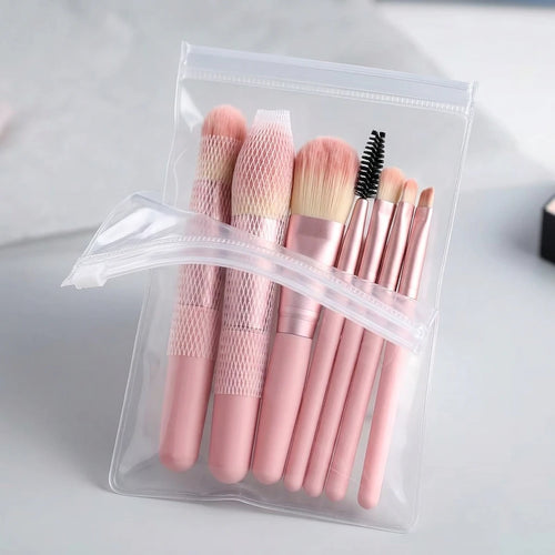 8pcs Mini Makeup Brush Set - Perfect for On-the-Go!